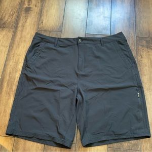 Gerry Shorts Mens Sz 40 Black Flat Front Outdoors Hiking Stretch Casual Men EUC